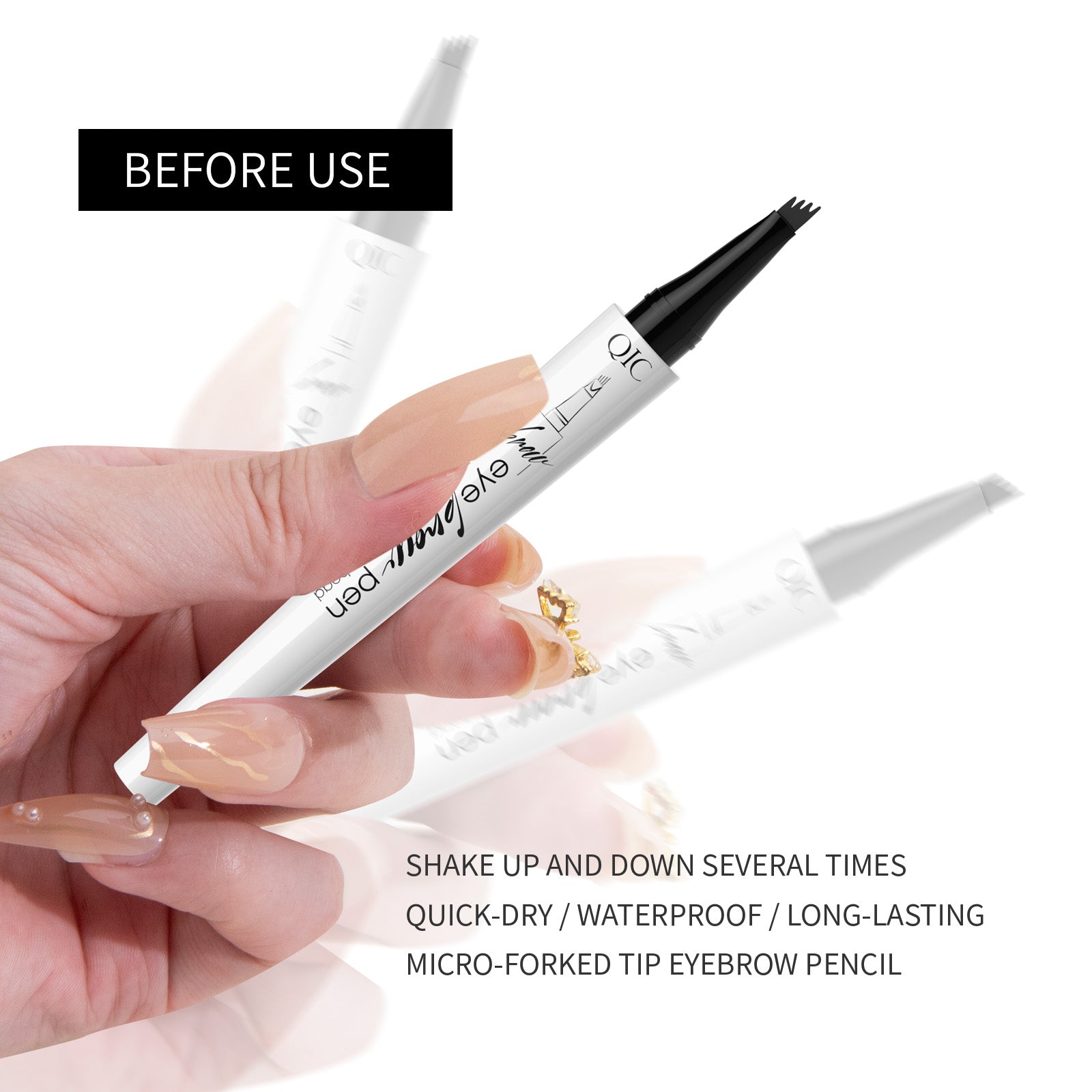 Ever Beauty Waterproof Micro-Fork Eyebrow Pen – Natural Hair Stroke Effect
