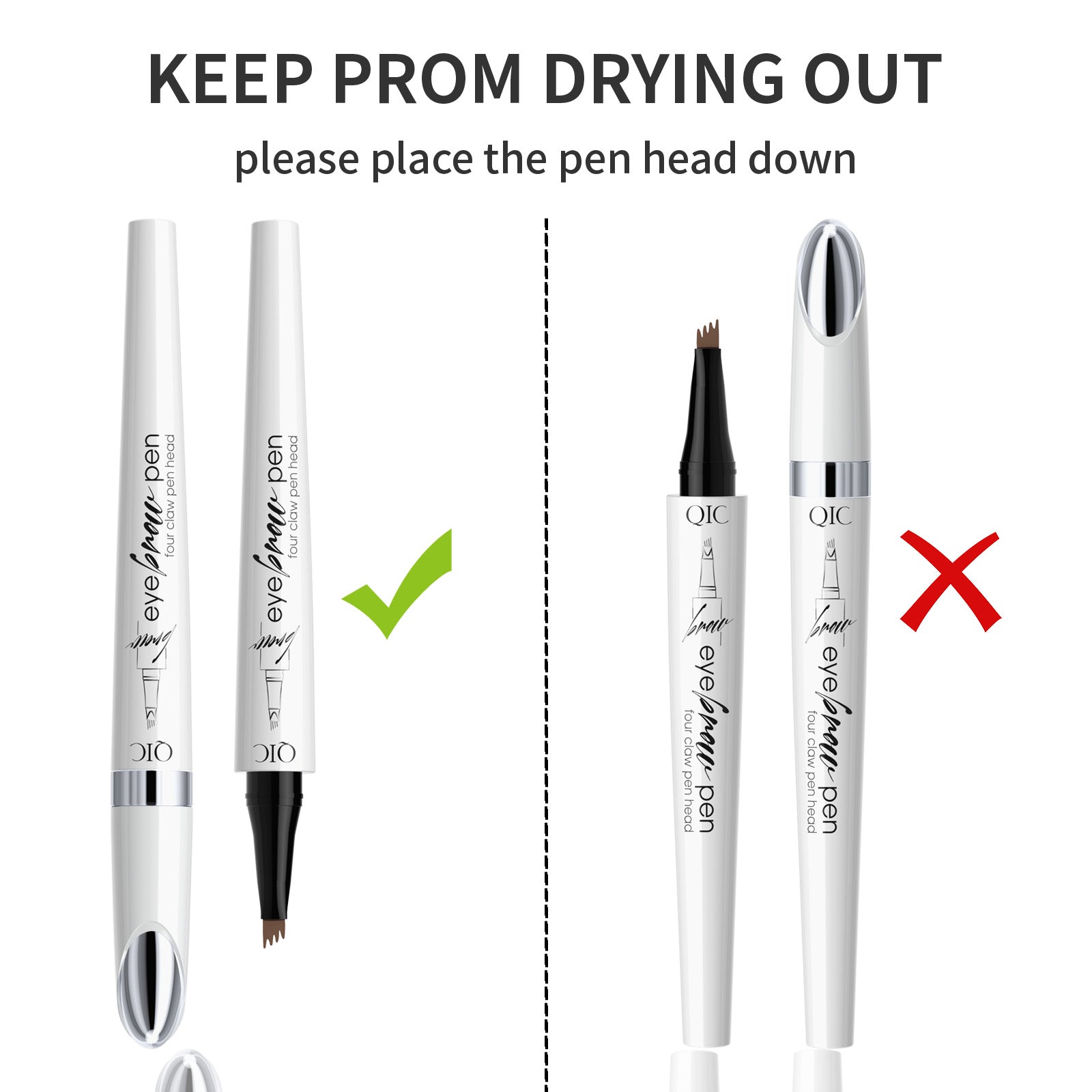 Ever Beauty Waterproof Micro-Fork Eyebrow Pen – Natural Hair Stroke Effect