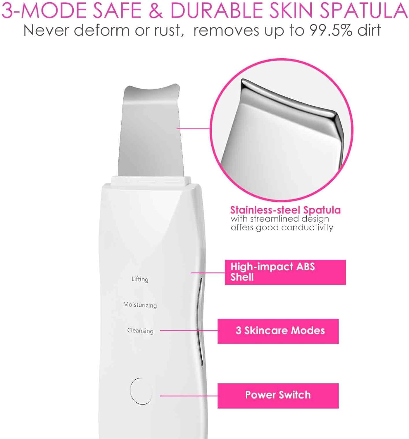 Ultrasonic Facial Skin Scrubber