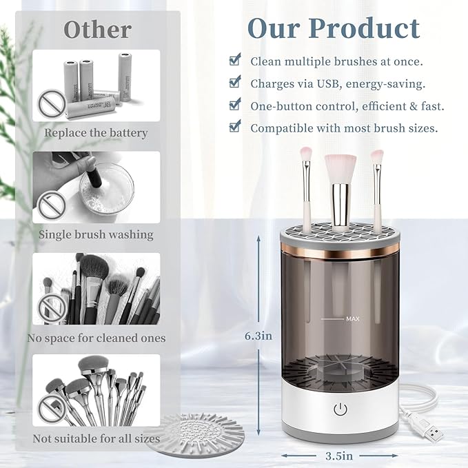 GlowClean Smart Makeup Brush Cleaner