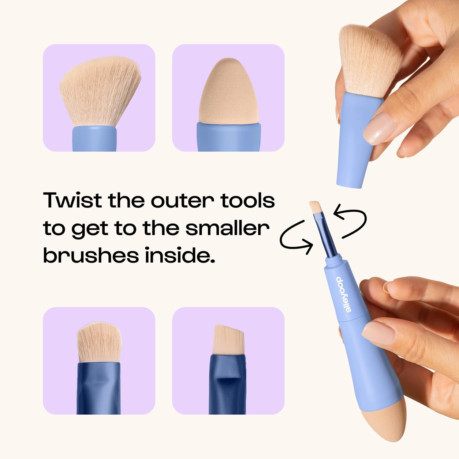 4-in-1 Professional Makeup Brush Set