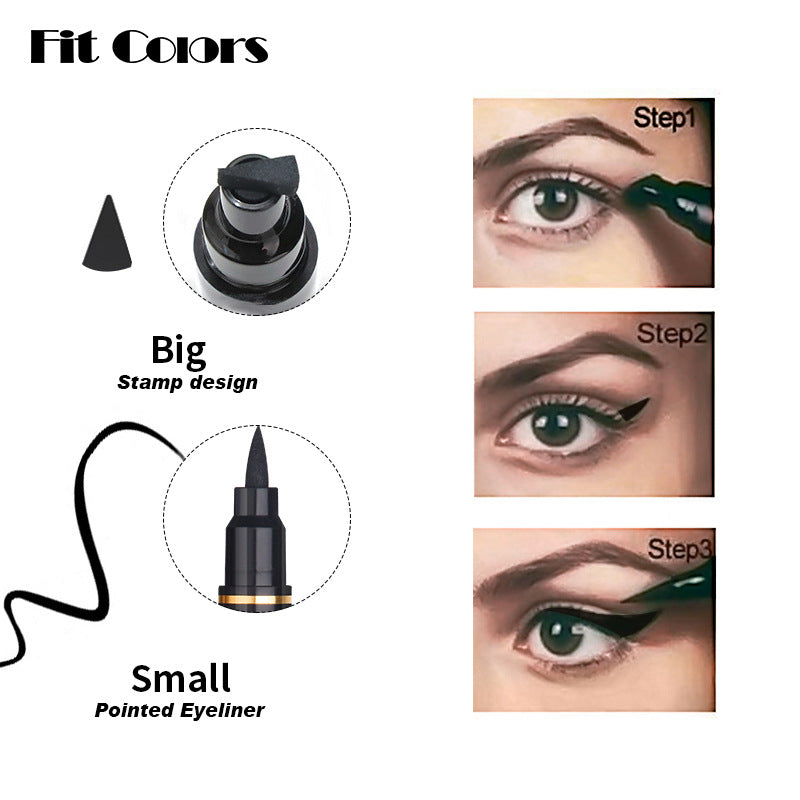 Double-Headed Triangle Wing Stamp Eyeliner – Waterproof & Smudge-Proof
