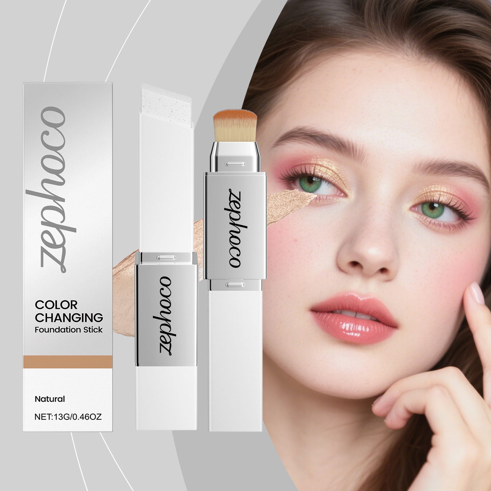 Smart Color-Changing Foundation Stick – Flawless Natural Coverage