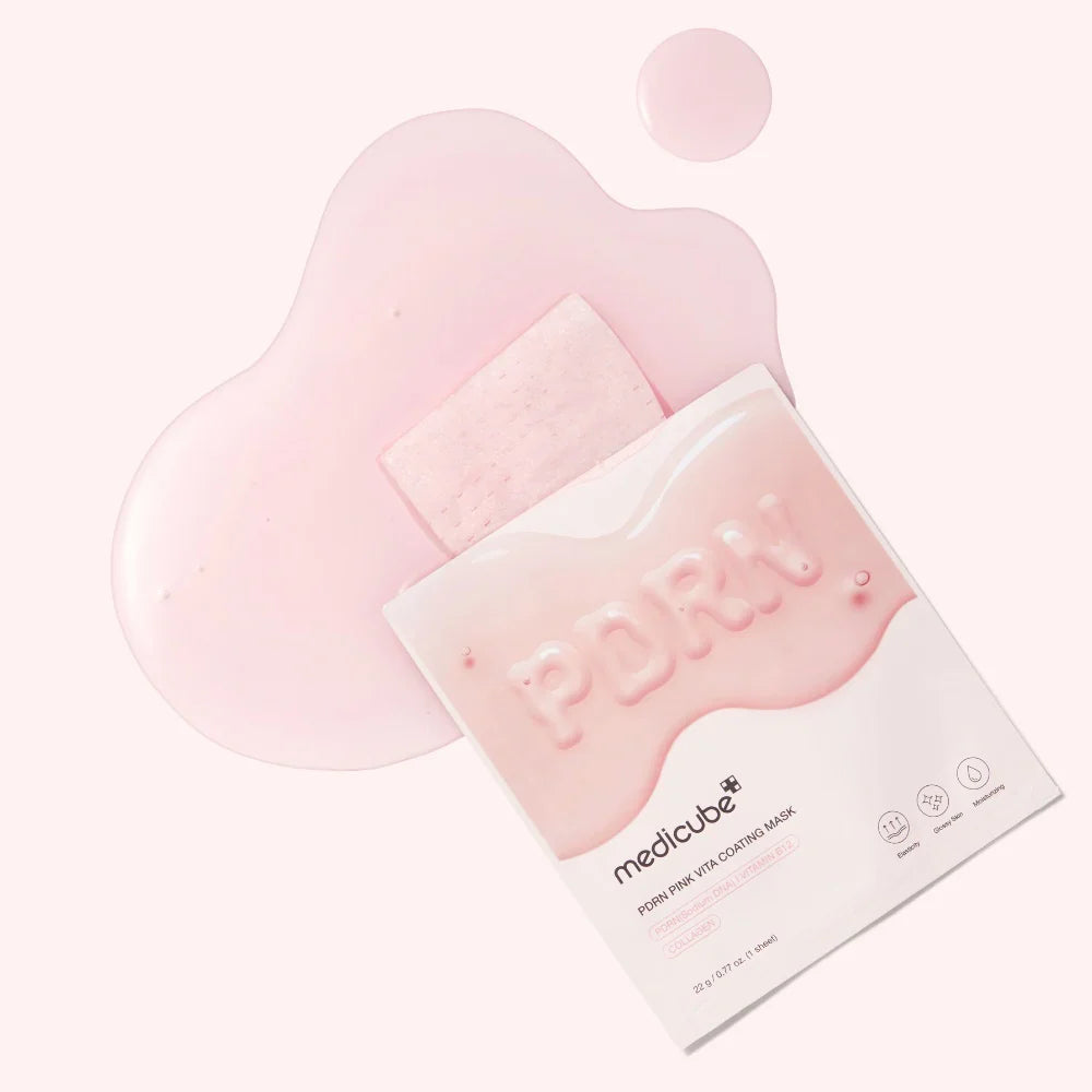 Medicube PDRN Pink Vita Coating Mask – 99% Pure Salmon PDRN Sheet Mask