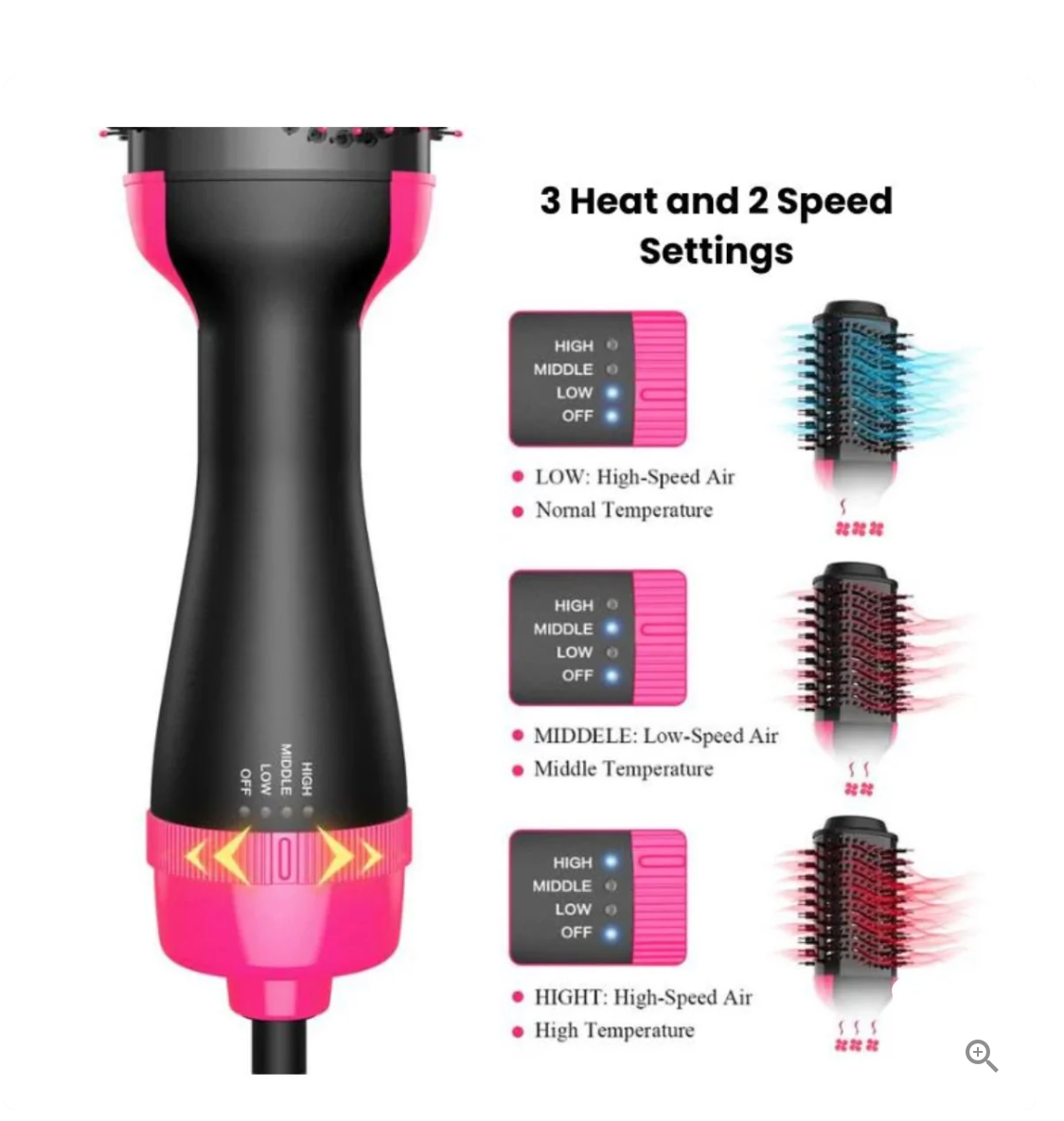 NOX™ 3-in-1 Volumizing Hair Dryer Brush