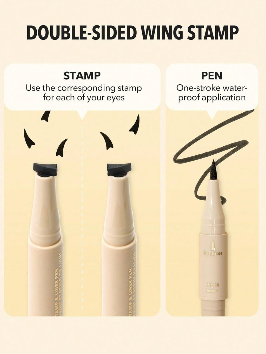 Double-Headed Triangle Wing Stamp Eyeliner – Waterproof & Smudge-Proof