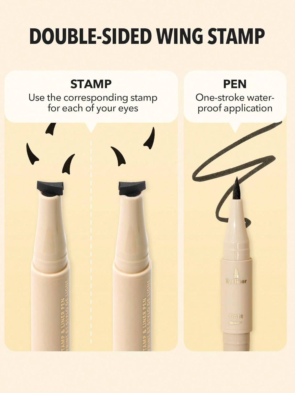 Double-Headed Triangle Wing Stamp Eyeliner – Waterproof & Smudge-Proof