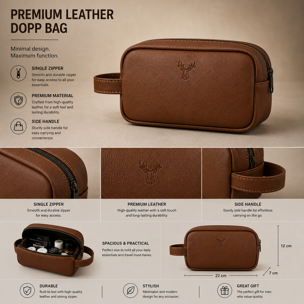 Single Zipper Bag (22 x 12 x 7 cm)