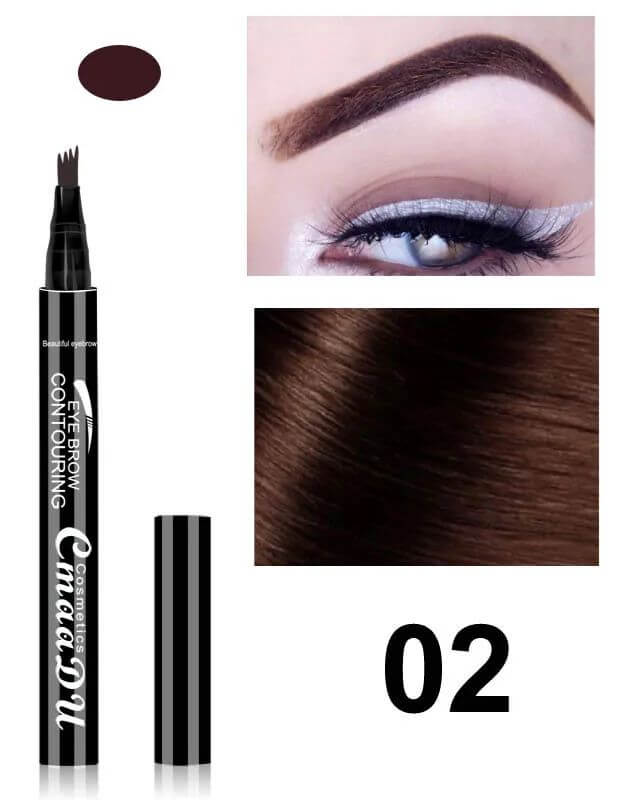 4-Tip Microblading Eyebrow Pen — Natural Hair-Stroke Brows