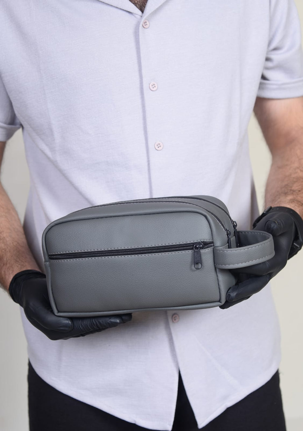 Men's Leather Toiletry Bag (21 x 13 x 10 cm)