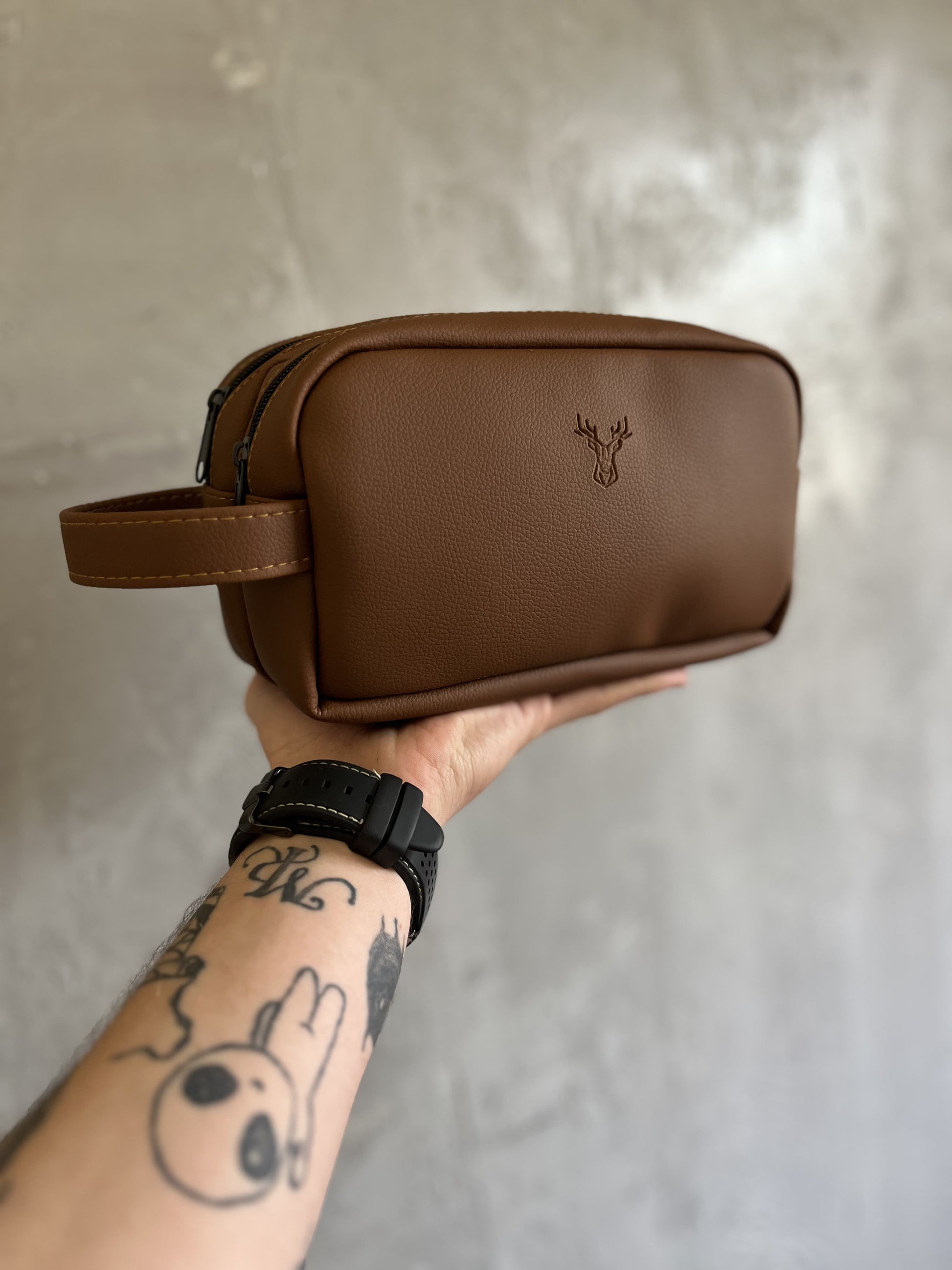 Men's Leather Toiletry Bag (21 x 13 x 10 cm)