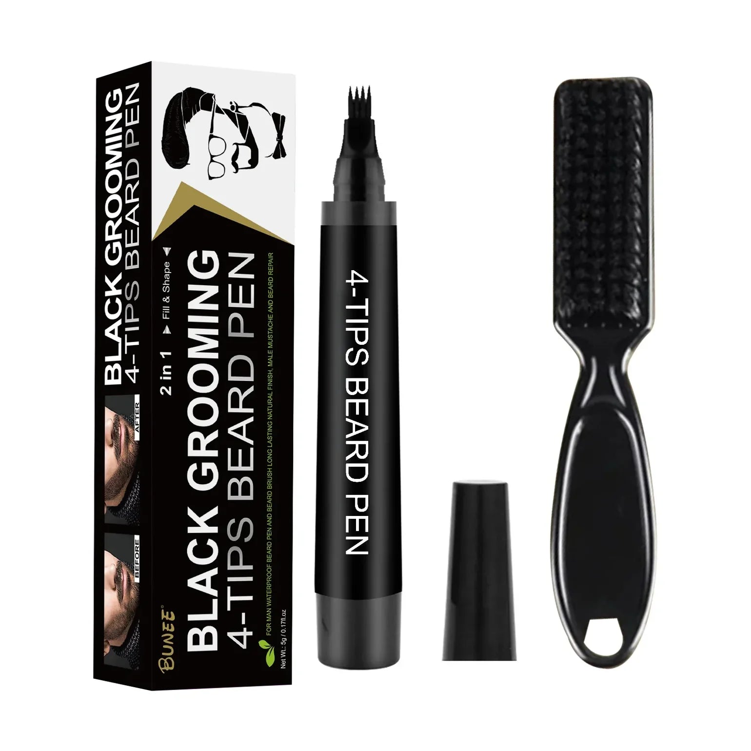 4-Tips Beard Pen — Fill, Shape & Define Your Beard Instantly