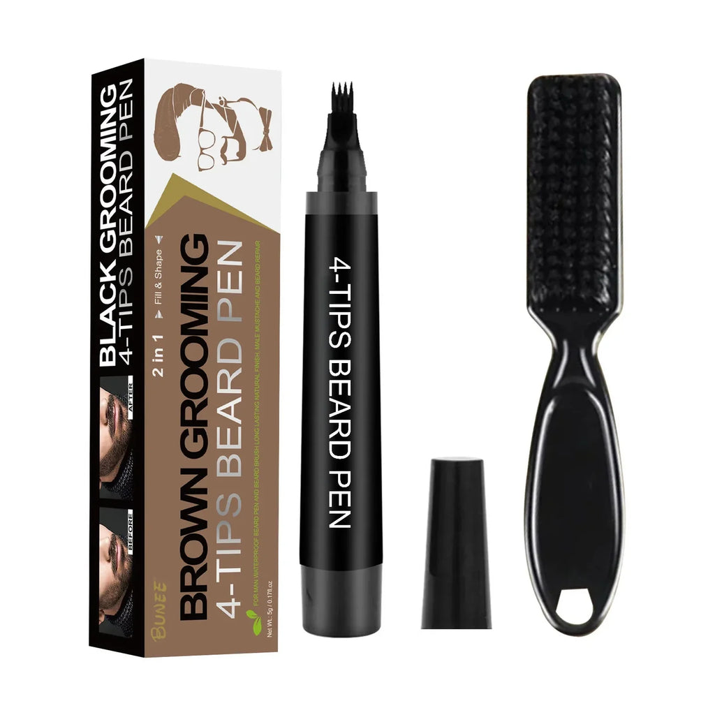 4-Tips Beard Pen — Fill, Shape & Define Your Beard Instantly
