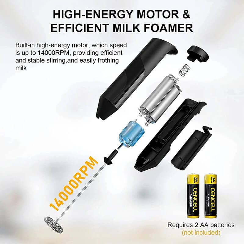 Electric Milk Frother – Handheld Coffee Mixer
