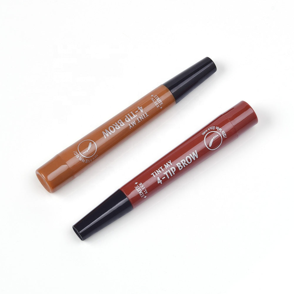 4-Tip Eyebrow Fork Pen – Natural Hair-Like Brows with Precision Control