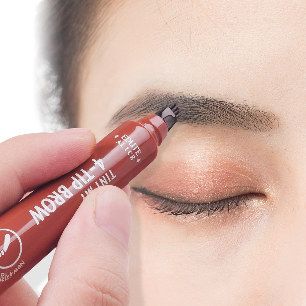 4-Tip Eyebrow Fork Pen – Natural Hair-Like Brows with Precision Control