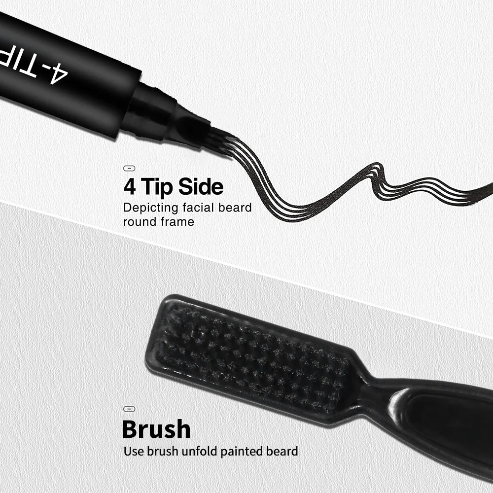 4-Tips Beard Pen — Fill, Shape & Define Your Beard Instantly